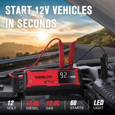 gooloo gt4000s jump starter 4000 amp car starter 100w two way fast charging portable car battery charger booster pack for 10l diesel and 12l gas engines, supersafe lithium jump box for 12v vehicles gooloo gt4000s jump starter 4000 amp car starter 100w two way fast charging portable car battery charger booster pack for 10l diesel and 12l gas engines, supersafe lithium jump box for 12v vehicles