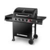 Store dyna glo dgh474crp 5 burner propane gas grill in matte black with trivantage multifunctional cooking system