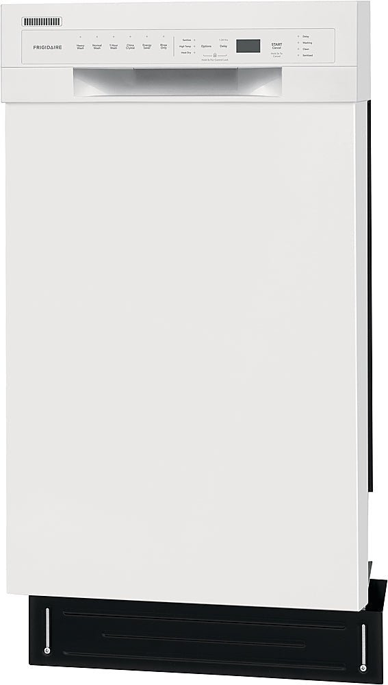 frigidaire – 18″ front control built in dishwasher with stainless steel tub – white frigidaire – 18″ front control built in dishwasher with stainless steel tub – white