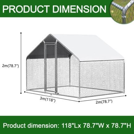 caulitar 10ft x 10ft large metal chicken house/pen for 6/10 chickens poultry cage with waterproof cover for rabbits duck walk in chicken run for yard outdoor caulitar 10ft x 10ft large metal chicken house/pen for 6/10 chickens poultry cage with waterproof cover for rabbits duck walk in chicken run for yard outdoor
