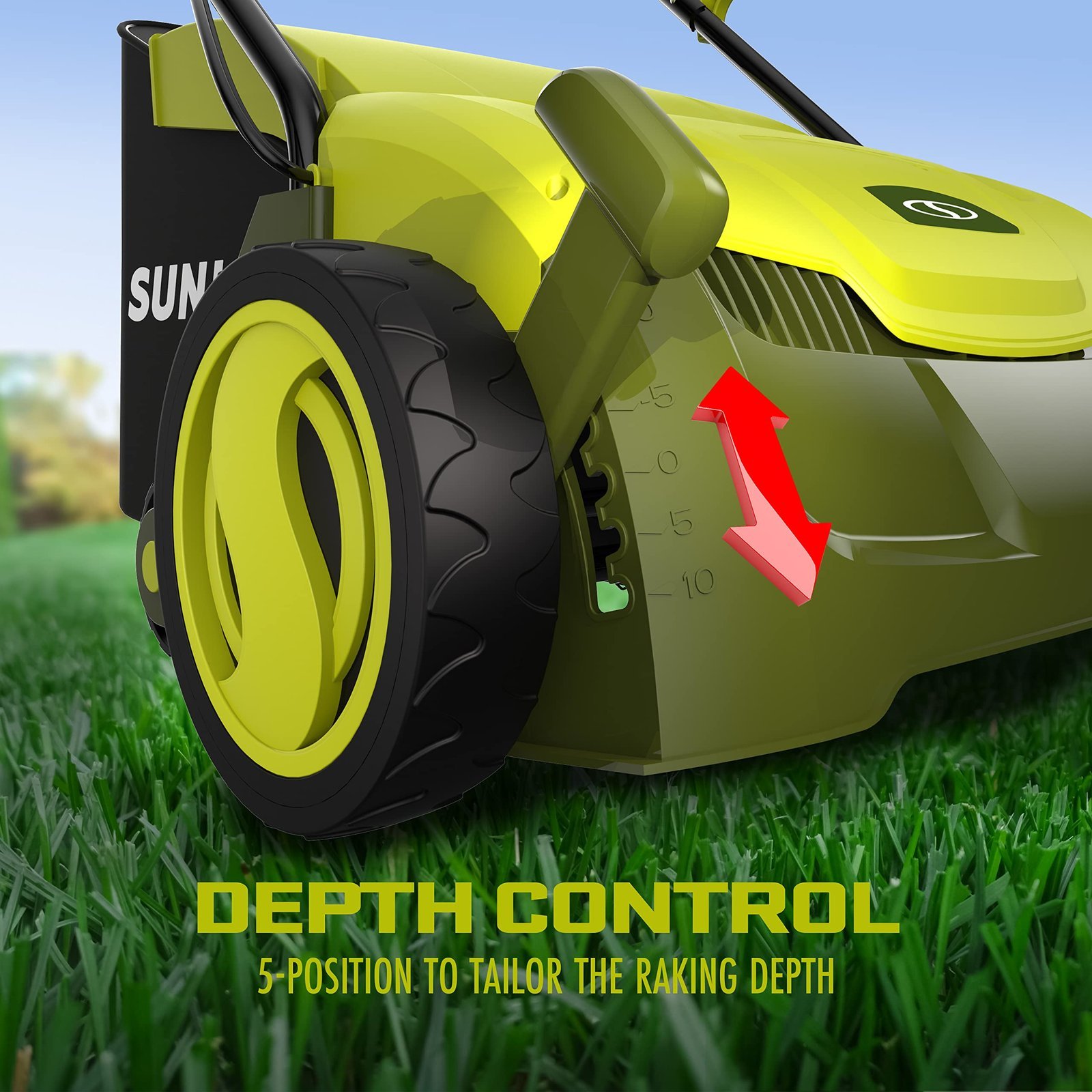 sun joe aj801e 12 amp, electric dethatcher and scarifier w/removeable 8 gallon collection bag, 5 position height adjustment, airboost technology increases lawn health, 13 inch, green sun joe aj801e 12 amp, electric dethatcher and scarifier w/removeable 8 gallon collection bag, 5 position height adjustment, airboost technology increases lawn health, 13 inch, green