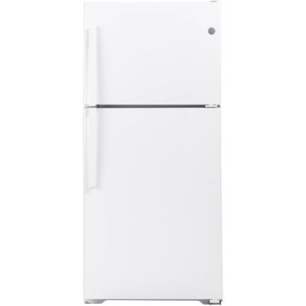Store ge 33 inch, 21.9 cu.ft. freestanding top freezer refrigerator with upfront fresh food temperature controls gts22kgnrww