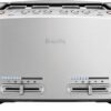 breville – smart toaster 4 slice wide slot toaster – steel breville – smart toaster 4 slice wide slot toaster – steel