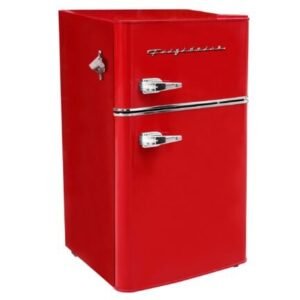 Store frigidaire 3.2 cu ft 2 door retro mini fridge refrigerator with freezer (used)💝 last day for clearance