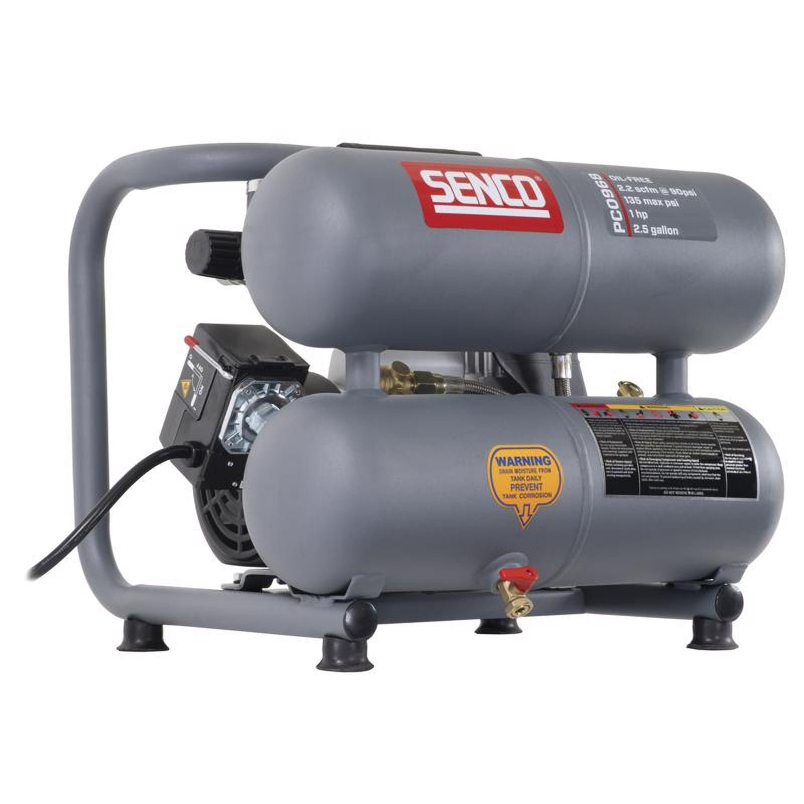senco 2.5 gallon, 1.5hp, 135 psi portable air compressor senco 2.5 gallon, 1.5hp, 135 psi portable air compressor