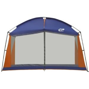 campros screen house room 12′ x 10′ canopy tent sun shelter, blue