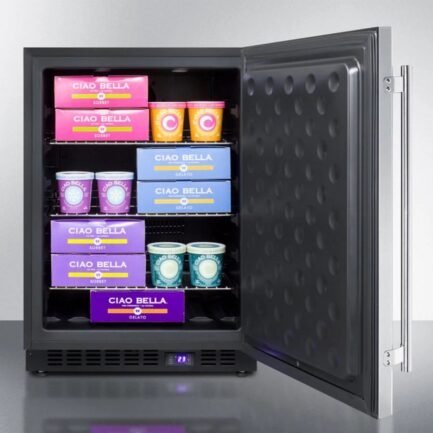 24″ wide outdoor all freezer, black cabinet 24″ wide outdoor all freezer, black cabinet