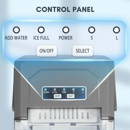 countertop ice maker,portable ice machine with carry handle,self cleaning,basket and scoop,9 cubes in 6 mins,26.5lbs/24hrs,2 sizes of bullet ice,for home,kitchen,party,grey countertop ice maker,portable ice machine with carry handle,self cleaning,basket and scoop,9 cubes in 6 mins,26.5lbs/24hrs,2 sizes of bullet ice,for home,kitchen,party,grey