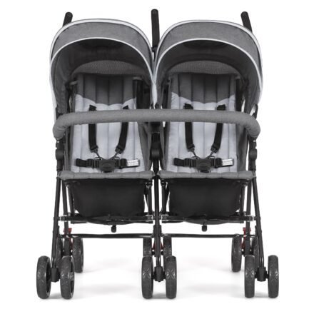 dream on me volgo twin umbrella stroller, dark and light grey dream on me volgo twin umbrella stroller, dark and light grey
