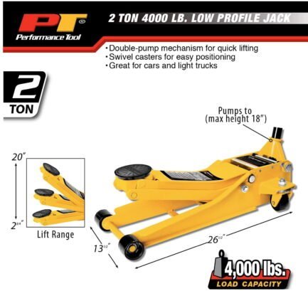 performance tool w1642 2 ton low profile jack performance tool w1642 2 ton low profile jack
