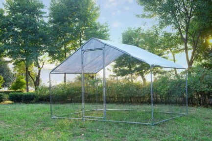 phonjoroo large walk in metal chicken coop poultry cage hen house chicken house for farm up to 12 chickens 10’ l x 6.6’ w x 6.6’ h w/chicken run cover for farm home use (79.2” h x 79.2” w x 120” d) phonjoroo large walk in metal chicken coop poultry cage hen house chicken house for farm up to 12 chickens 10’ l x 6.6’ w x 6.6’ h w/chicken run cover for farm home use (79.2” h x 79.2” w x 120” d)