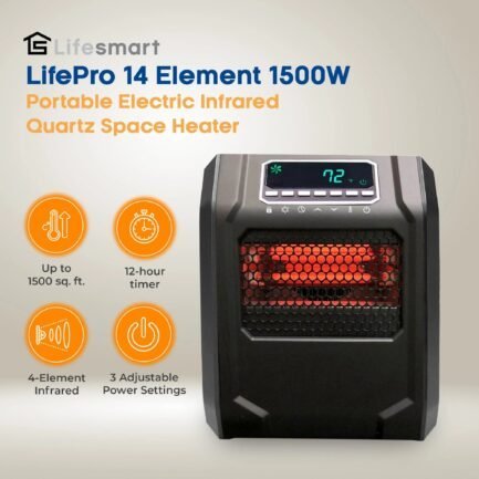 lifesmart 4 element 1500w portable electric infrared quartz space heater lifesmart 4 element 1500w portable electric infrared quartz space heater