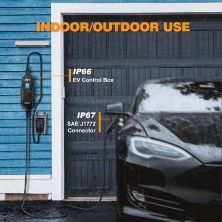 mustart 40 amp level 2 portable ev charger charging cable station, electric vehicle charger plug in ev charging station with all j1772 ev cars (240 volt, 25ft cable, nema 14 50) mustart 40 amp level 2 portable ev charger charging cable station, electric vehicle charger plug in ev charging station with all j1772 ev cars (240 volt, 25ft cable, nema 14 50)