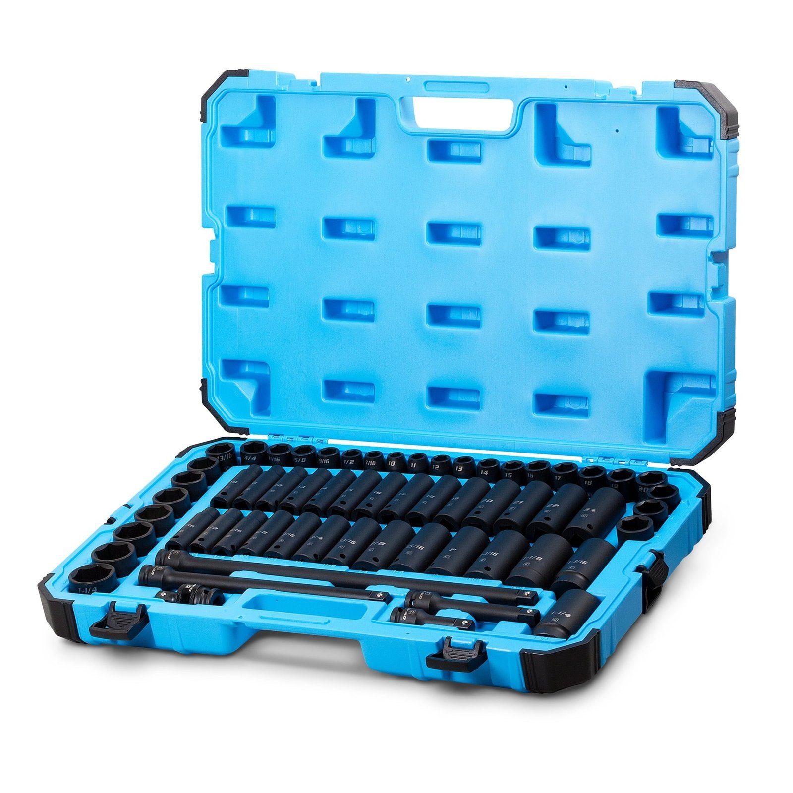 capri tools 1/2 inch drive master impact socket set with adapters and extensions, crmo, 61 piece capri tools 1/2 inch drive master impact socket set with adapters and extensions, crmo, 61 piece