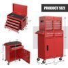 goplus tool chest, 5 drawer rolling tool storage cabinet with detachable top tool box, liner, universal lockable wheels, adjustable shelf, locking mechanism, metal tool cart for garage workshop goplus tool chest, 5 drawer rolling tool storage cabinet with detachable top tool box, liner, universal lockable wheels, adjustable shelf, locking mechanism, metal tool cart for garage workshop