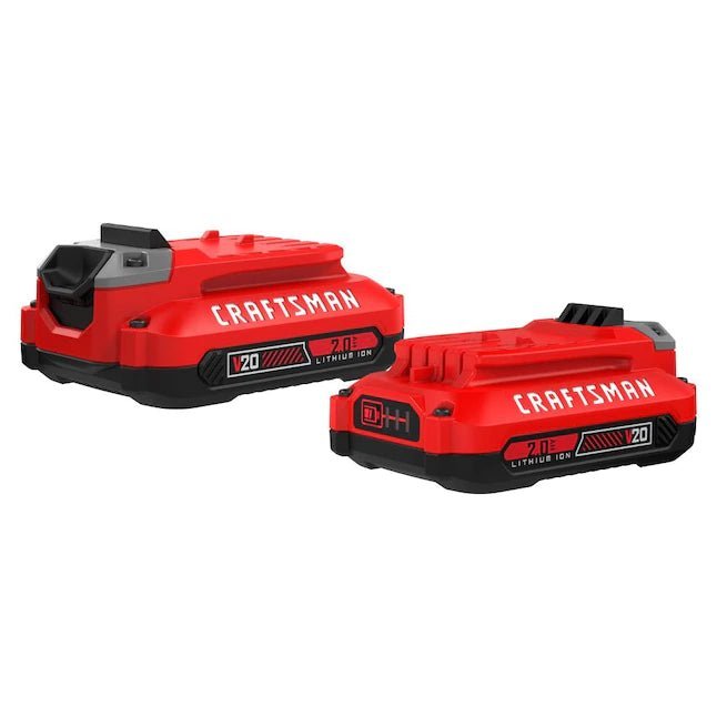 craftsman v20 lithium ion battery, 2.0 amp hour, 2 pack (cmcb202 2) craftsman v20 lithium ion battery, 2.0 amp hour, 2 pack (cmcb202 2)