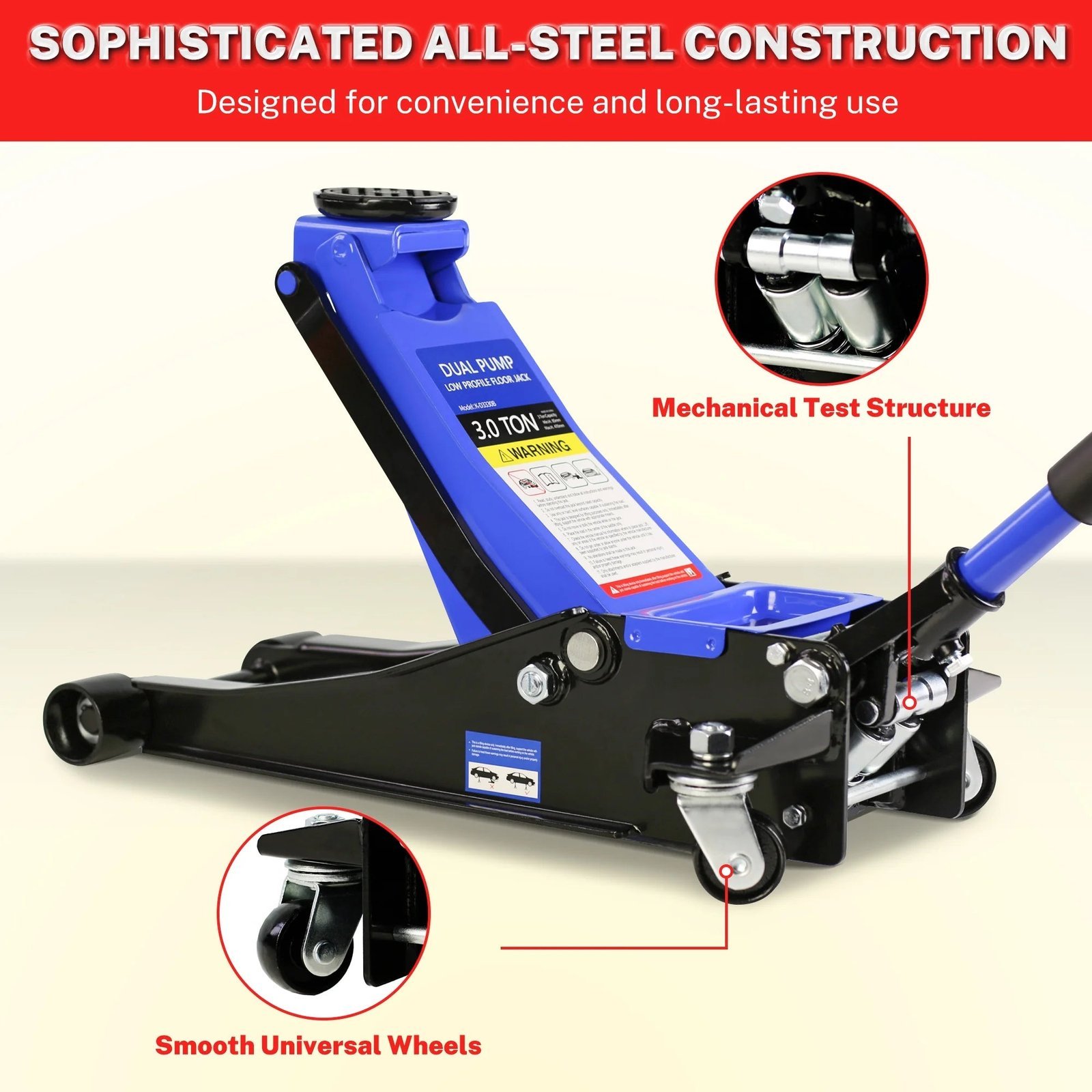 seizeen low profile floor jack, 3 ton(6600 lbs) trolley jack dual lift pump, quick lift 3.3” 19.7”, heavy duty steel jack with 52”l extended handle, car jack w/wheels, rubber saddle seizeen low profile floor jack, 3 ton(6600 lbs) trolley jack dual lift pump, quick lift 3.3” 19.7”, heavy duty steel jack with 52”l extended handle, car jack w/wheels, rubber saddle