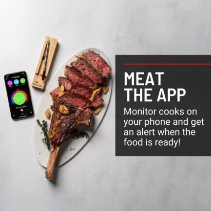 meater plus | smart meat thermometer with bluetooth | 165ft wireless range | for the oven, grill, kitchen, bbq, smoker, rotisserie meater plus | smart meat thermometer with bluetooth | 165ft wireless range | for the oven, grill, kitchen, bbq, smoker, rotisserie