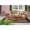 hampton bay rosemont light brown steel wicker stackable outdoor patio lounge chair with putty tan cushion 65 91 1br 996 hampton bay rosemont light brown steel wicker stackable outdoor patio lounge chair with putty tan cushion 65 91 1br 996