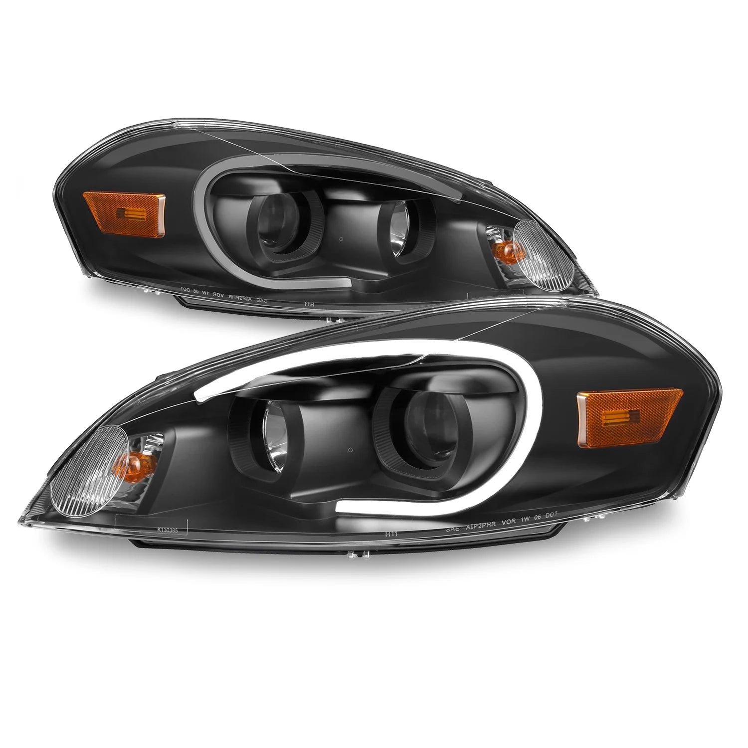 akkon – fits 06 13 chevy impala | 14 16 impala limited | 06 07 monte carlo light tube projector headlamps – black akkon – fits 06 13 chevy impala | 14 16 impala limited | 06 07 monte carlo light tube projector headlamps – black