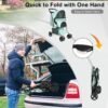 4 wheel dog stroller, wedyvko foldable pet stroller with storage basket and cup holder for small medium dogs & cats (blue green) 4 wheel dog stroller, wedyvko foldable pet stroller with storage basket and cup holder for small medium dogs & cats (blue green)