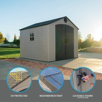 lifetime 8 ft. x 10 ft. outdoor storage shed lifetime 8 ft. x 10 ft. outdoor storage shed