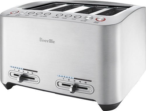 breville – smart toaster 4 slice wide slot toaster – steel breville – smart toaster 4 slice wide slot toaster – steel
