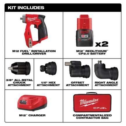 m12 fuel 12v lithium ion brushless cordless 4 in 1 installation 3/8 in. drill driver kit with 4 tool heads 2505 22 m12 fuel 12v lithium ion brushless cordless 4 in 1 installation 3/8 in. drill driver kit with 4 tool heads 2505 22