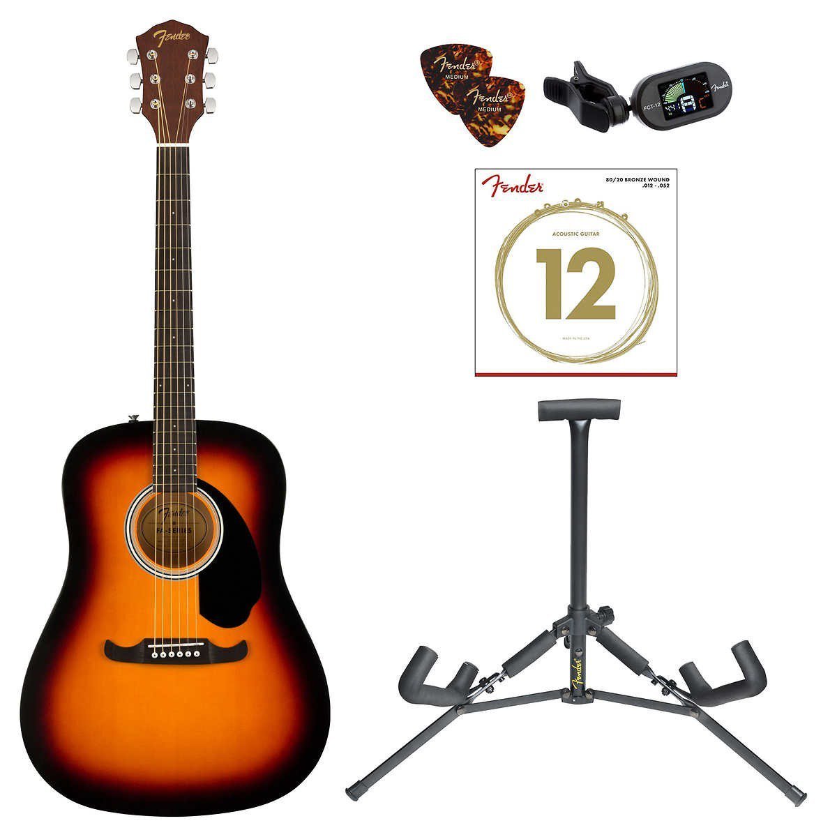Store fender fa 125 acoustic guitar bundle