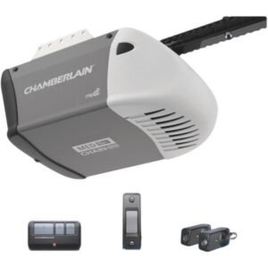 chamberlain c2102 1/2 hp durable chain drive garage door opener with med lifting power