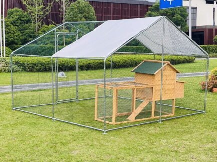 phonjoroo large walk in metal chicken coop poultry cage hen house chicken house for farm up to 12 chickens 10’ l x 6.6’ w x 6.6’ h w/chicken run cover for farm home use (79.2” h x 79.2” w x 120” d) phonjoroo large walk in metal chicken coop poultry cage hen house chicken house for farm up to 12 chickens 10’ l x 6.6’ w x 6.6’ h w/chicken run cover for farm home use (79.2” h x 79.2” w x 120” d)