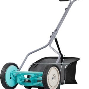 american lawn mower company 1304 14gc 14 inch 5 blade push reel lawn mower with grass catcher, mint
