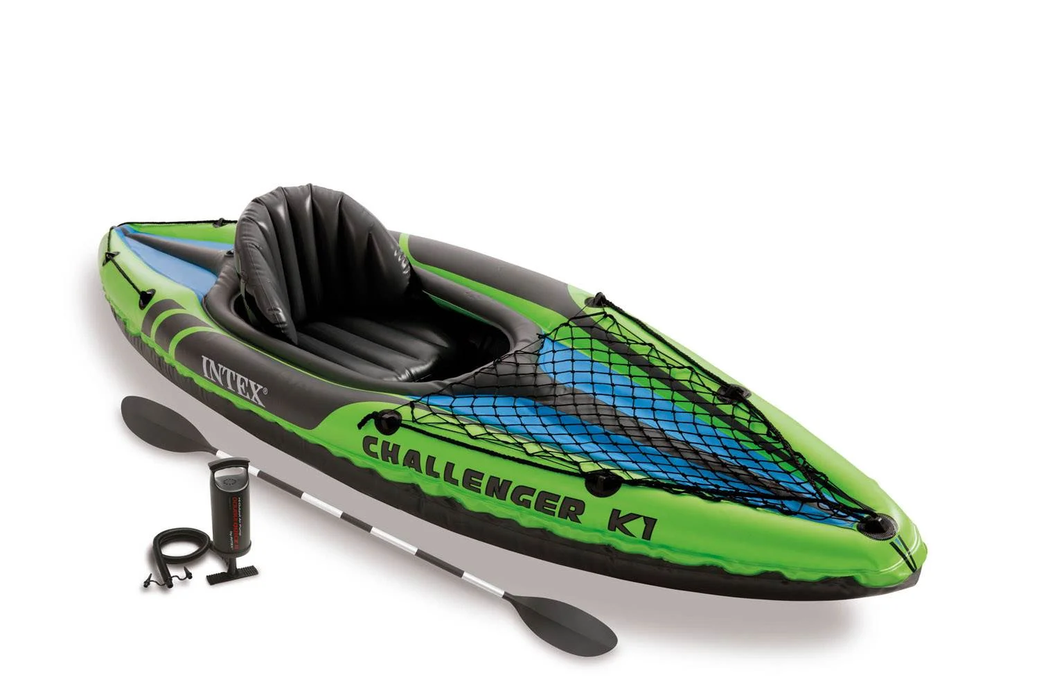 intex challenger k1 1 person inflatable sporty kayak with oars & pump | model 68305ep intex challenger k1 1 person inflatable sporty kayak with oars & pump | model 68305ep