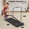 bigzzia 2 in 1 under desk treadmill, 2.5hp no installation portable handrail treadmills running machine, 6.25mph, treadmill with led display and wireless remote control for home/office, 265 lb bigzzia 2 in 1 under desk treadmill, 2.5hp no installation portable handrail treadmills running machine, 6.25mph, treadmill with led display and wireless remote control for home/office, 265 lb