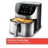gourmia 7 qt digital air fryer with guided cooking, easy clean, stainless steel gourmia 7 qt digital air fryer with guided cooking, easy clean, stainless steel