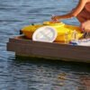 creekkooler 30 qt floating insulated beverage kayak yellow cooler w/ 8′ rope creekkooler 30 qt floating insulated beverage kayak yellow cooler w/ 8′ rope