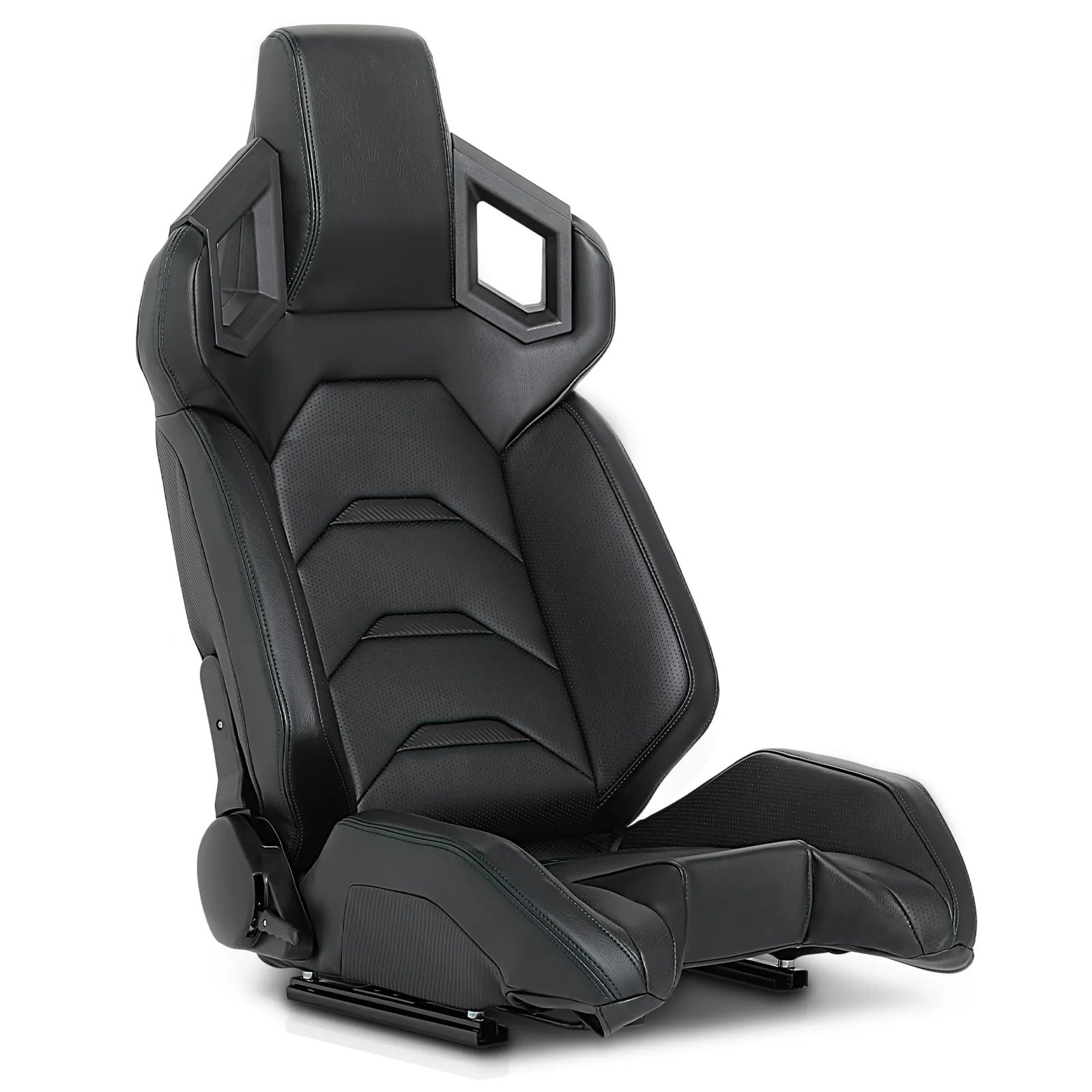 magshion ergonomic racing seat, racing simulator game seat with adjustable slide, leather racing seat for racing simulator cockpit, black magshion ergonomic racing seat, racing simulator game seat with adjustable slide, leather racing seat for racing simulator cockpit, black