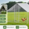 caulitar 10ft x 10ft large metal chicken house/pen for 6/10 chickens poultry cage with waterproof cover for rabbits duck walk in chicken run for yard outdoor caulitar 10ft x 10ft large metal chicken house/pen for 6/10 chickens poultry cage with waterproof cover for rabbits duck walk in chicken run for yard outdoor
