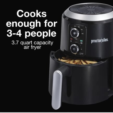 proctor silex air fryer, 3.7 quart capacity, black, 35056 proctor silex air fryer, 3.7 quart capacity, black, 35056