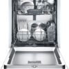 bosch – 100 series 24″ front control tall tub built in dishwasher with hybrid stainless steel tub – white bosch – 100 series 24″ front control tall tub built in dishwasher with hybrid stainless steel tub – white