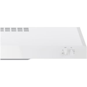 Store ge – 30″ convertible range hood – white on white
