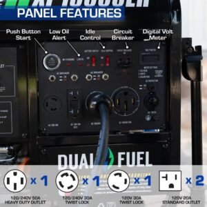 13000 watt dual fuel hybrid portable generator