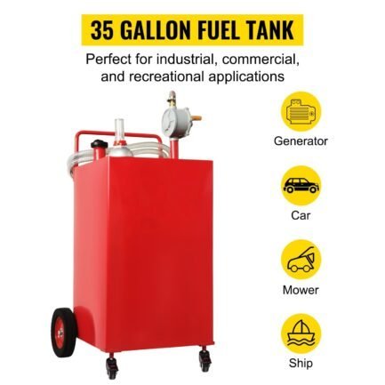 bentism fuel caddy fuel storage tank 35 gallon 4 wheels with manuel pump, red bentism fuel caddy fuel storage tank 35 gallon 4 wheels with manuel pump, red
