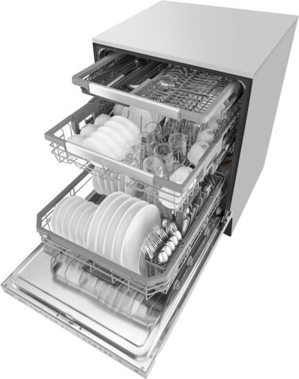 lg – 24″ top control smart wi fi enabled dishwasher with quadwash and stainless steel tub – stainless steel lg – 24″ top control smart wi fi enabled dishwasher with quadwash and stainless steel tub – stainless steel