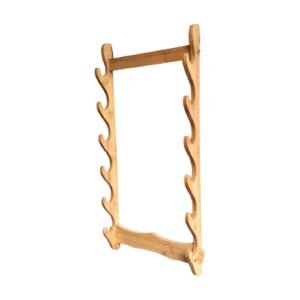 solid wood wall display rack, wall mounted bracket hanger, wooden frame rack, horizontal support for room dojo tier