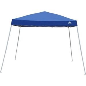 ozark trail 10′ x 10′ instant pop up slant leg canopy shading shelter, blue, outdoor canopy type