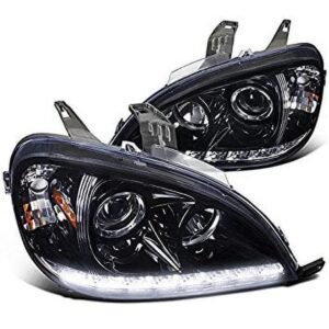 spec d tuning 2lhp bw16302g tm benz w163 ml320/350/55 glossy black smd led drl projector headlights