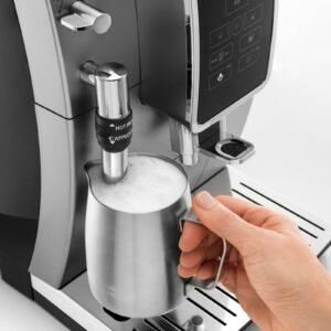 de’longhi – dinamica truebrew over ice fully automatic coffee and espresso machine chrome and black