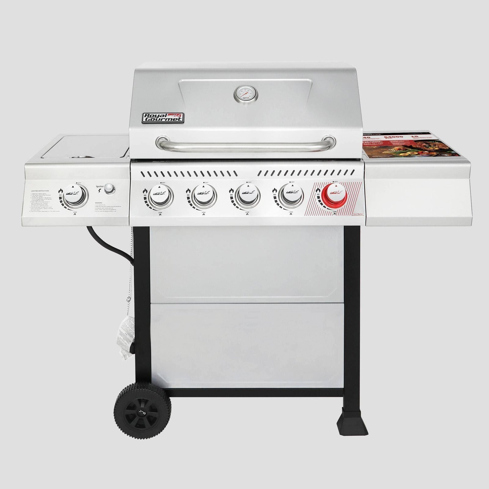 5 burner gas grill with side burner ga5401t 5 burner gas grill with side burner ga5401t