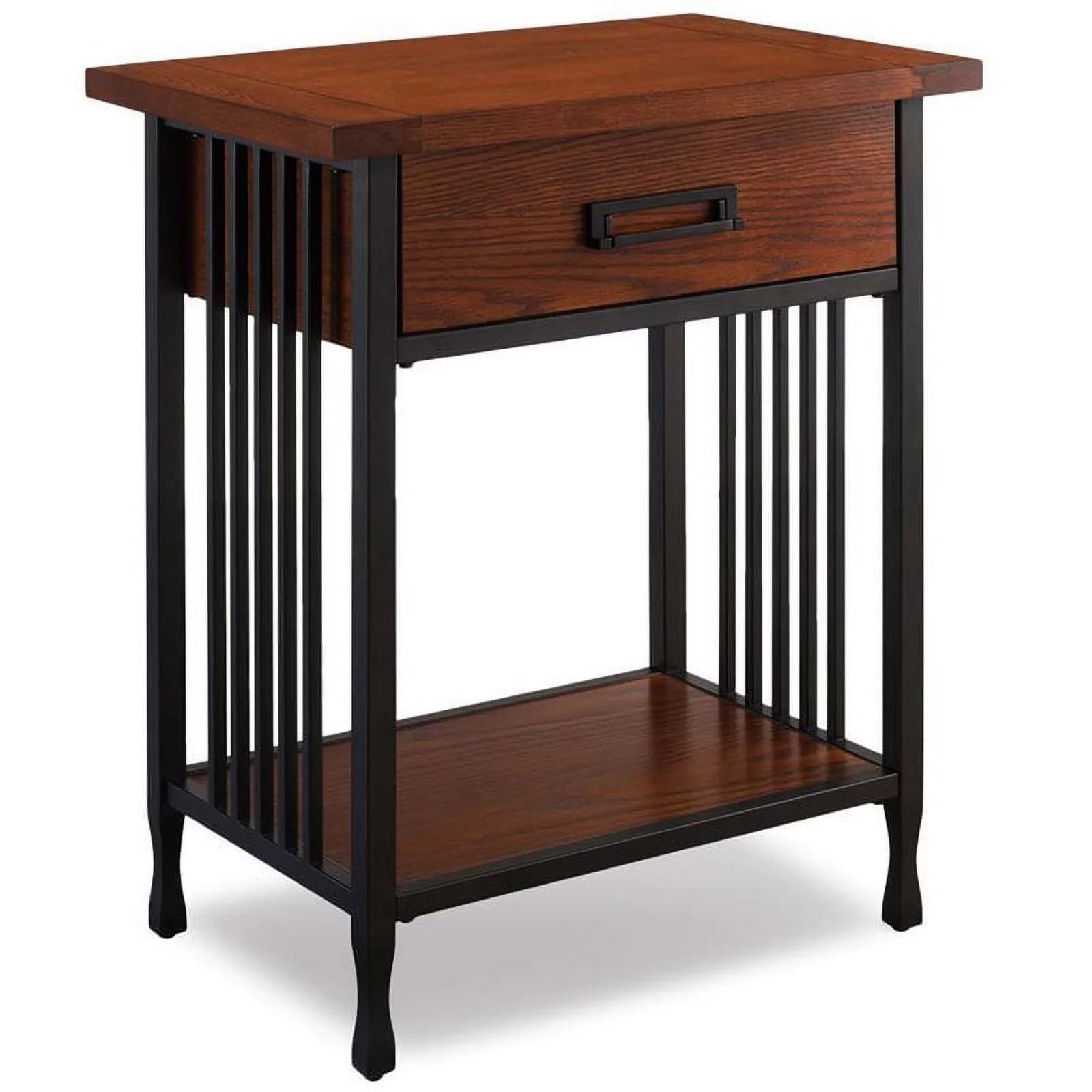 bowery hill 1 drawer nightstand in mission oak